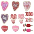 Roze emaille hartballon hangers voor Valentijn sieraden en accessoire productie - Druppelolie Valentijnsdag Hangers (SN1050)