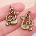 Colgante de clave de sol retro en bronce de aleación para pulseras de música DIY - Clave de Sol (20898)