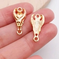 Colgantes dorados de murciélago para bisutería DIY con alas de diseño detallado - Murciélago de Halloween (20068) / 1 Pieza (10x20.5mm) / Oro KC