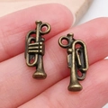 Colgantes de trompeta de bronce antiguo instrumentos musicales para hacer joyas - Trompeta (20906)