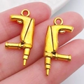 Colgantes de taladro dorados de aleación para joyería DIY y accesorios de llavero - Taladro de Impacto de Oro Antiguo (20399)