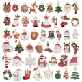 Pack de 50 dijes navideños de esmalte con Papá Noel y renos para bisutería artesanal - Estilos Mixtos de Navidad Esmalte 50 Pcs (SN1035)