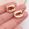 Colgantes de dientes de vampiro dorados para joyas de Halloween y pulseras DIY - Dientes de vampiro de Halloween (20078) / 1 Pieza (17x12mm) / Oro KC
