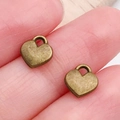Antiek bronzen hart hangers met ophangring voor DIY sieraden maken - Antiek Brons Hart (19940)