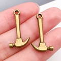 Colgantes de martillo de bronce vintage para collares y llaveros de bricolaje - Martillo de Bronce Antiguo (17388)