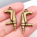 Colgante de aleación con forma de taladro dorado antiguo para joyas DIY y llaveros - Taladro de Bronce Antiguo (17391)