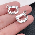 Colgantes de colmillos de vampiro de plata para joyas de Halloween sobre la yema del dedo - Dientes de Vampiro (20120) / 1 Pieza (17x12mm) / Plata Brillante