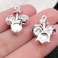 Colgantes de batería de plata con anillo para creación de joyería artesanal DIY - Batería (20911)
