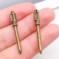 Colgantes de destornillador de estrella en bronce antiguo para collares y llaveros DIY - Destornillador de Bronce Antiguo (20443)