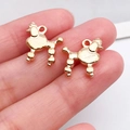 Goldener Anhänger in Pudelform aus Legierung für DIY-Armbänder und Schmuck - KC-Gold Flauschiger Hund (20525)
