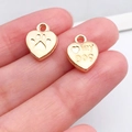 Goldene herzförmige Metallanhänger mit Pfotenabdruck und 'my DOG' Gravur für DIY - KC Gold MyDog Herz (20530)
