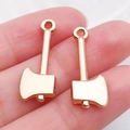 Colgantes de hacha en oro rosa de aleación para joyería DIY y accesorios de collares - Hacha de Oro KC (20431)