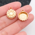 Roségouden bierflesdop hanger van legering met BEER-tekst voor DIY-sieraden - Ronde Wijnflesdop (20810)