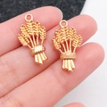 Roségoudkleurige tarwe-oor bedels van legering voor DIY sieraden en kettingen maken - Gerst Aar (20813)