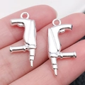 Colgantes de taladro de aleación plateada para joyas DIY y llaveros artesanales - Taladro de Impacto Plateado Brillante (20404)