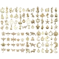 Assortiment gouden dieren maan zon bedeltjes van legering voor DIY sieraden maken - Gemengde Gouden Stijl (SN1014)