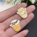 Lindo colgante de tarro de miel amarillo con texto Honey y detalle de lazo - Tarro de MIEL de Esmalte Amarillo (21162)