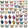 Pendentifs papillons colorés en émail avec anneaux pour création de bijoux DIY - Collection Papillon Émail (SN805)