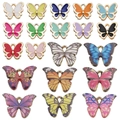 Lot de 20 pendentifs papillons colorés en alliage pour la création de bijoux DIY - Collection Papillon Émail (SN797)