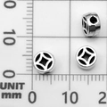 Three antique silver spacer beads with traditional coin patterns for DIY jewelry - Hollow Diamond Spacer Bead (21074)
