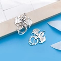 Antique silver flying dragon alloy pendants for DIY necklace and earring making - Medium Flying Dragon Style (7000)