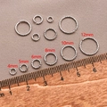 Anellini aperti intrecciati argento da 4mm a 12mm con righello per la misura - 0.8x4mm / Platino