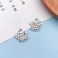 Set of two vintage silver dragon-shaped alloy pendants for DIY jewelry crafting - Chinese Dragon Shape (18401)