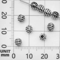 Vintage silver spacer beads with textured patterns for DIY bracelet jewelry making - Spacer Bead (21087)