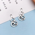 Vintage silver hollow gourd pendants with auspicious cloud patterns for jewelry making - Hollow Cloud Pattern Gourd Shape (18405)