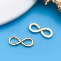 Golden infinity symbol metal charms for DIY jewelry making and handmade accessories - Infinity Symbol (11585)