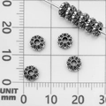 Vintage silver flower spacer beads for DIY jewelry making with 7mm diameter measurement - Spacer Bead (21088)