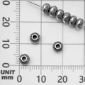 Vintage silver-plated spacer beads with relief patterns for DIY jewelry bracelets - Spacer Bead (21089)