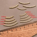 Perline a tubo curvo sfaccettate placcate oro 18K da 1.5mm e 2mm per gioielli DIY - Tubo Elica 1.5x20mm / Oro 18K