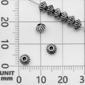 Vintage silver alloy spacer bead with radial gear design for DIY jewelry bracelets - Spacer Bead (21090)