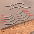 Tubi curvi sfaccettati in argento per gioielli fai da te da 1,5mm e 2,0mm di spessore - Tubo Elica 1.5x20mm / Platino