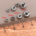 Close-up of 18K gold plated copper spacer beads in 4mm to 8mm sizes for jewelry - 4mm / Platinum