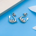 Silver alloy dragon pendants for DIY jewelry making featuring intricate scale details - Chinese Style Dragon Style (18404)