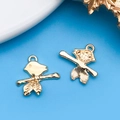 Pendentifs oiseaux dorés sur branche en alliage pour création de bijoux DIY - Oiseau sur une Branche (18332)