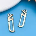 Breloques créatives en alliage de scie à main dorée KC pour colliers et bracelets DIY - Scie à Outils (18334)