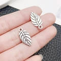 Vintage silver hollow leaf alloy pendants for DIY jewelry making necklace and bracelets - Antique Silver Leaf Style (11315)