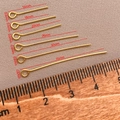 Chiodini a occhiello placcati oro 18K da 16-35mm per creazione gioielli fai da te - 0.6x16mm / Oro 18K