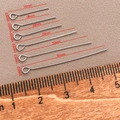 Chiodini ad occhiello argento spessore 0,6mm in varie lunghezze per gioielli fai da te - 0.6x16mm / Oro Bianco
