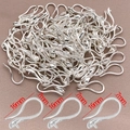 Polished silver 16mm x 7mm DIY earring hooks for jewelry making components - Bead Holder Ear Hook (T85) / 1 Piece / Silver