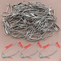 Ganci per orecchini in argento lucido fai-da-te, 19x9mm per creazione gioielli a mano - Gancio Orecchino Liscio a U (T798)