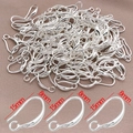Ganci per orecchini argentati 15x8mm con sfera per creazione gioielli fai da te - Gancio Orecchino a C (T87)