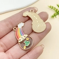 Pendentif arc-en-ciel et pot d'or avec trèfle vert pour bijoux DIY de la Saint-Patrick - Arc-en-Ciel Nuage Trèfle