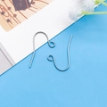 DIY jewelry components featuring bright silver stainless steel French style ear hooks - Silver Stainless Steel Fish Hook Ear Wire (10686)