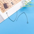 Silver V-shaped stainless steel earring hooks with loop for DIY jewelry making - Silver Stainless Steel V-Shape Ear Hook (10688)