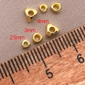 Détail des perles d'espacement triangulaires plaquées or 18 carats en 2.5mm, 3mm et 4mm - Perle d'Argent Concassé Triangle (Trou 2,5mm 1mm) / Or 18K