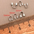 Detailed comparison of 18K gold plated U-shape wire protectors in three different sizes - U-Shape Wire Guardian 4x4mm Hole 1mm / White Gold
